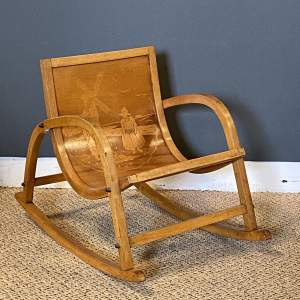 Mid Century Bentwood Childs Rocking Chair