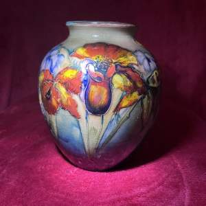 Moorcroft Flambe Orchids Pattern Vase 1928 - 1949