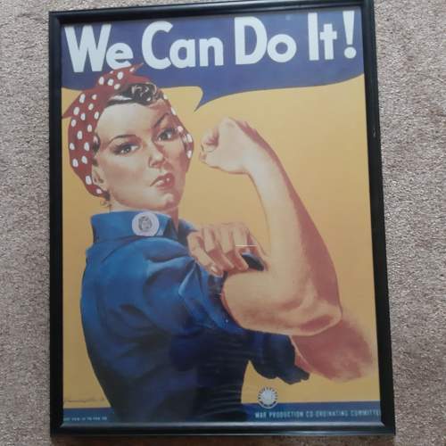 War Poster - Womans Land Army - You Can Do It - Framed image-1