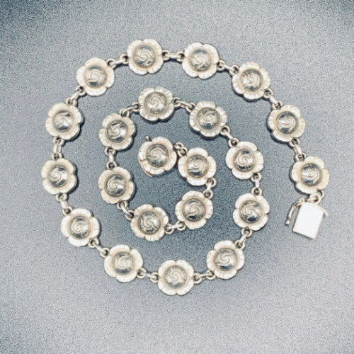 Georg Jensen - Rare 925S Danish Sterling Silver Necklace ‘42B’ image-2