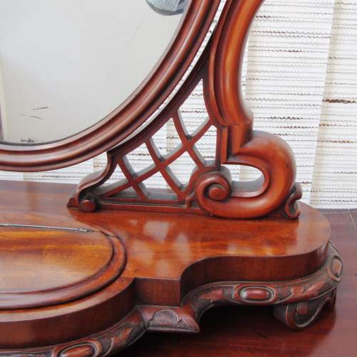 Victorian Mahogany Mirror on Stand image-3