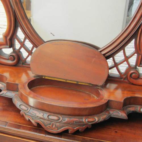 Victorian Mahogany Mirror on Stand image-6