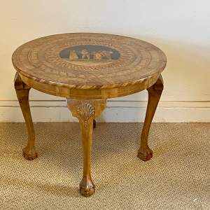 19th Century Parquetry Inlaid Walnut Table