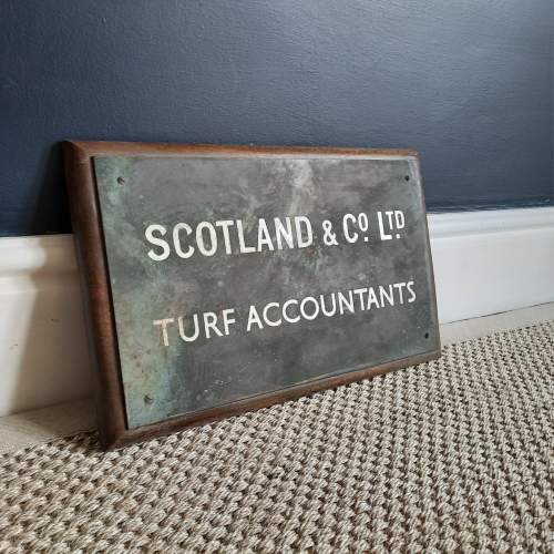Original Scotland and Co Turf Accountant Sign image-2