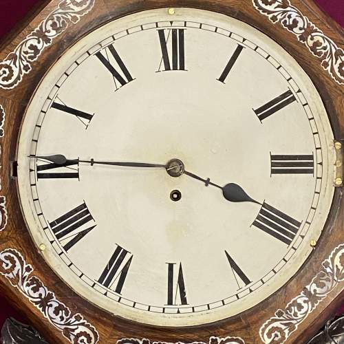 Rosewood 8-Day Single Fusee Drop Dial Wall Clock image-4