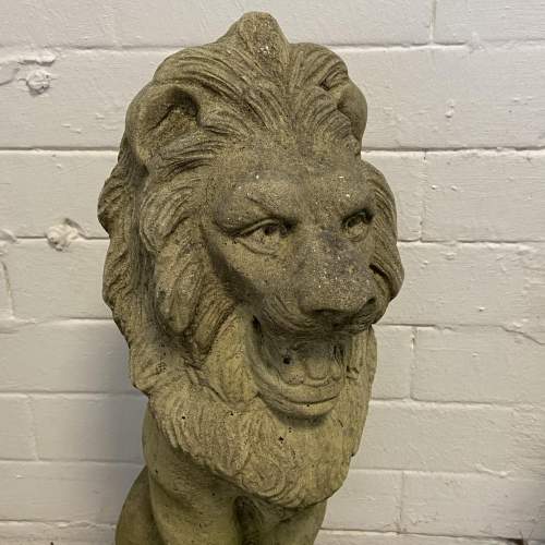 Pair of  Stone Garden Lions image-2