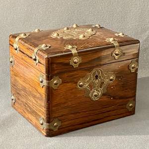 Victorian Gothic Style Rosewood Tea Caddy