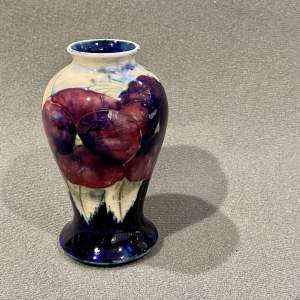 William Moorcroft Burslem Pansy Miniature Vase