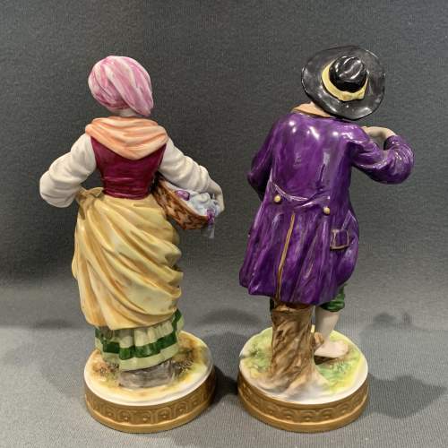 Pair of Volkstedt Porcelain Figurines image-2