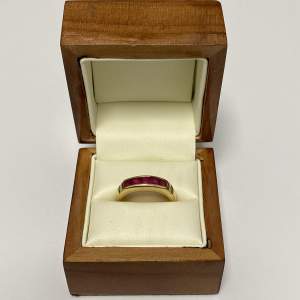 14k Mid 20th Century Yellow Gold Ruby Dress Ring