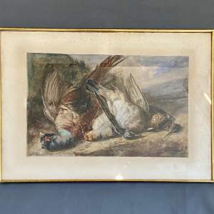 19th Century Watercolour and Body Colour Painting of Pheasants