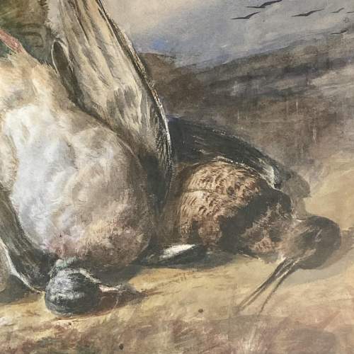 19th Century Watercolour and Body Colour Painting of Pheasants image-3