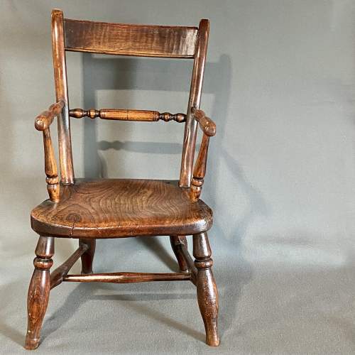 18th Century Childs Oak and Elm Chair image-1