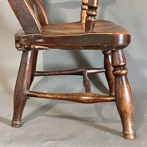 18th Century Childs Oak and Elm Chair image-5