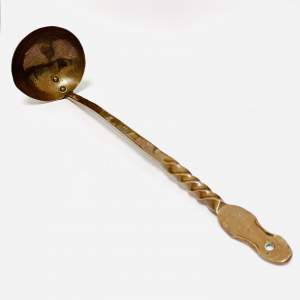 Arts and Crafts Hand Beaten Copper Punch Ladle