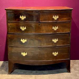 Regency Period Mahogany Bow Front Chest of Drawers
