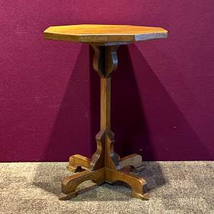 Arts and Crafts Oak Octagonal Occasional Table