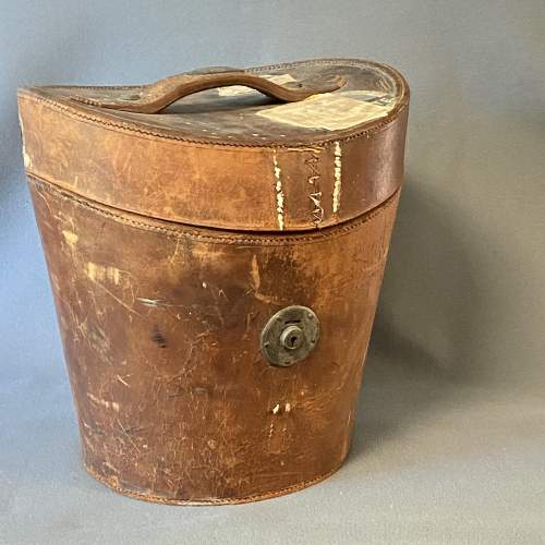 1940s Leather Double Top Hat Box image-1