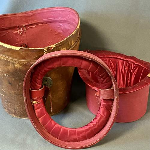 1940s Leather Double Top Hat Box image-5