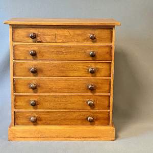 Victorian Pine Tabletop Collectors Cabinet