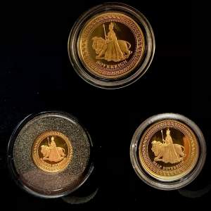 2012 Una and The Lion Gold Proof 3 Coin Set