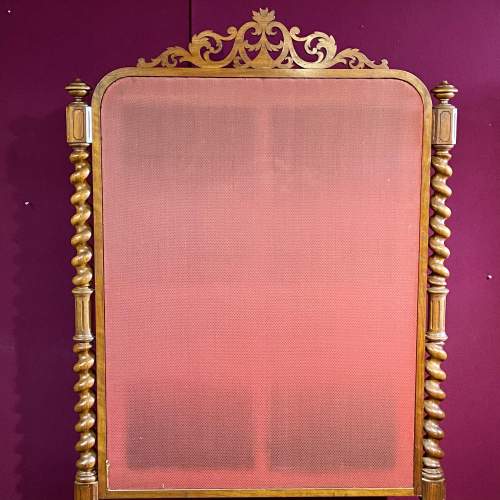 Very Large 19th Century Mahogany Framed Tapestry Fire Screen image-6