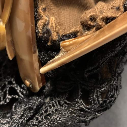 Vintage Celluloid and Black Lace Bag image-6