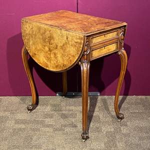 Victorian Burr Walnut Pembroke Table