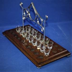 Oak Based Communion Cup or Shot Glass Holder
