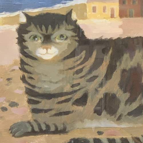 Cat on a Cornish Beach Limited Edition Signed Print - Mary Fedden image-2