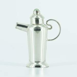 Very Nice Vintage Miniature Silver Coloured Cocktail Shaker