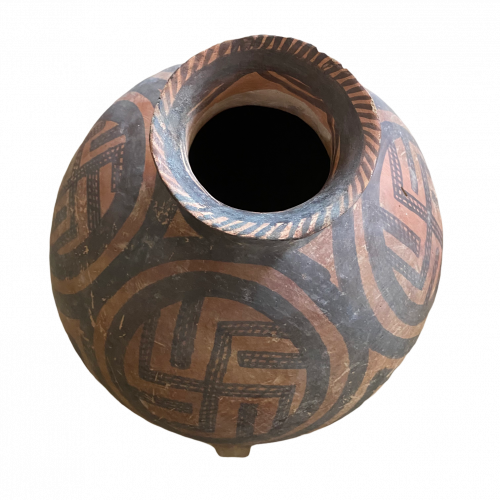 Chinese Neolithic Painted Vessel with Swastikas 3rd millennium BC image-2
