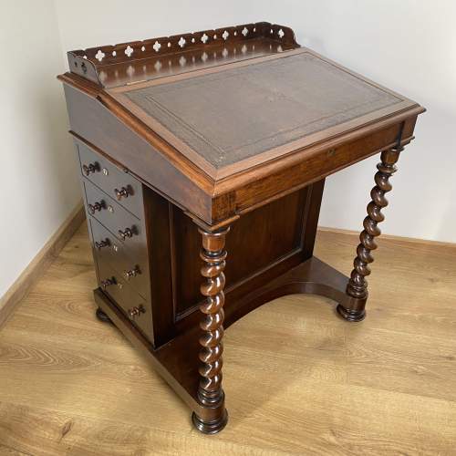 Early Victorian Rosewood Davenport Desk image-1