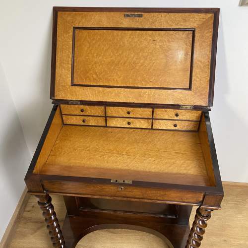 Early Victorian Rosewood Davenport Desk image-6