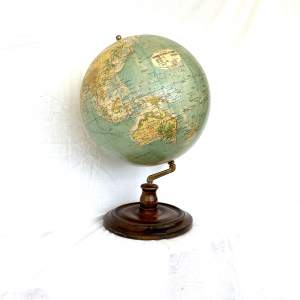 Philips Terrestrial Globe On Stand Circa 1940