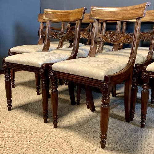 Fabulous Set of Ten Rare William IV Mahogany Dining Chairs image-2