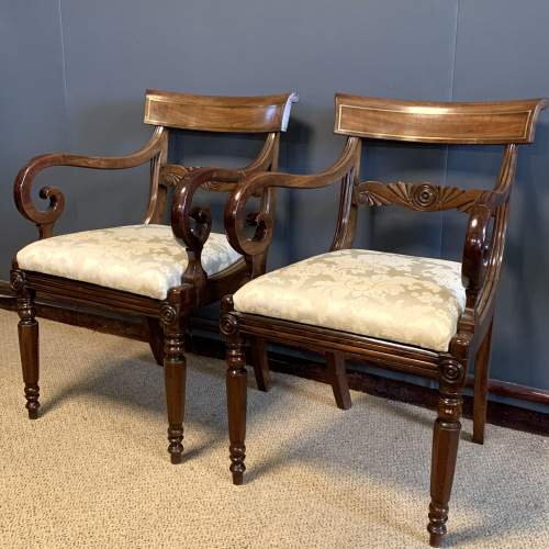 Fabulous Set of Ten Rare William IV Mahogany Dining Chairs image-4