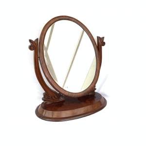 A Flame Mahogany Dressing Mirror ~ Victorian