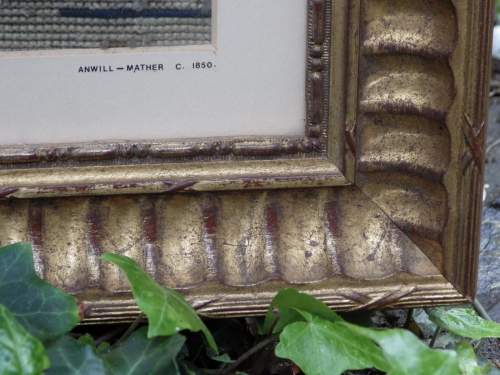 Newstead Abbey Gilt Framed Mid 19th Century Embroidery Tapestry image-6