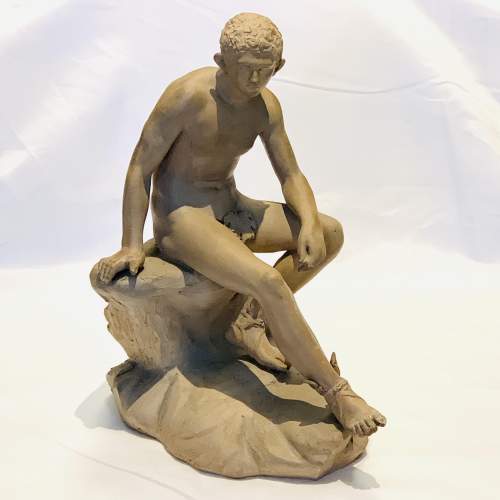 19th Century Italian Grand Tour Sommer Napoli Figure of Hermes image-1