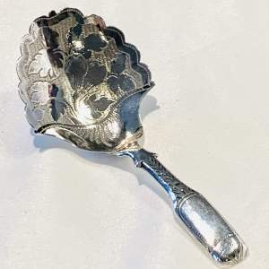 18th Century Silver Caddy Spoon