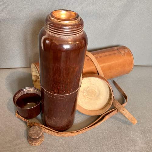 Bakelite Flask with Original Leather Case image-1