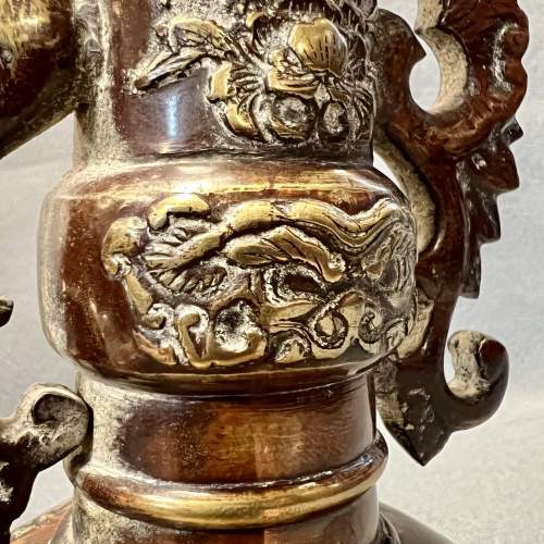Pair of Decorative Chinese Bronze Vases image-5