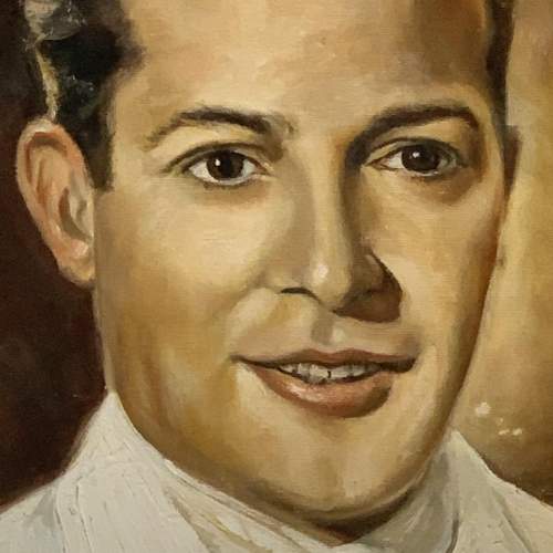 20th Century Signed Oil on Board Portrait image-2