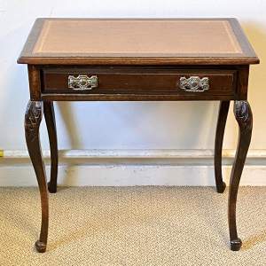 Edwardian Leather Top Writing Table