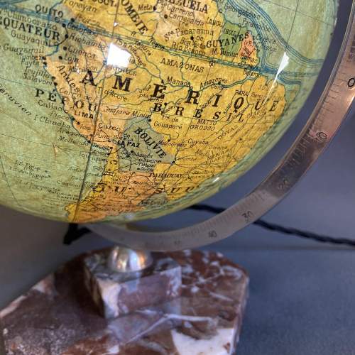 Early 20th Century Glass World Globe Lamp image-3