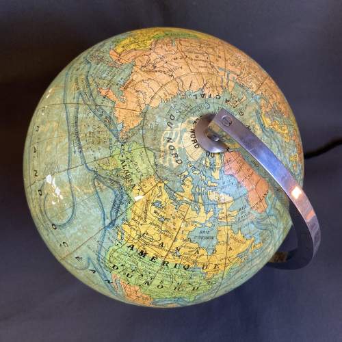 Early 20th Century Glass World Globe Lamp image-4