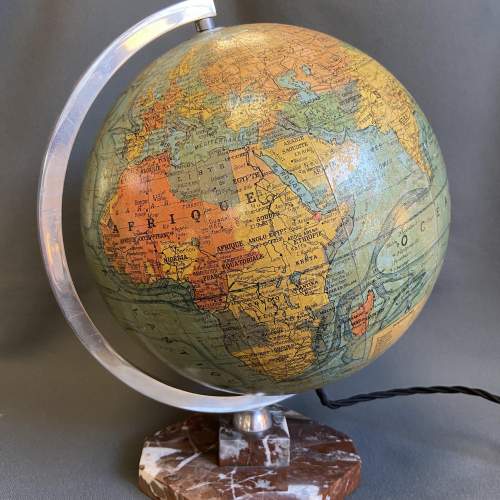 Early 20th Century Glass World Globe Lamp image-5