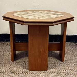G Plan Octagonal Tile Top Occasional Table