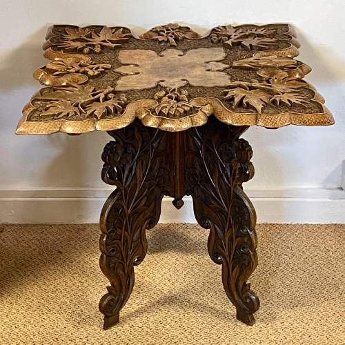 Heavily Carved Occasional Table image-1